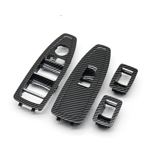 RIBONI Carbon Faser Auto Innen Tür Pull Griff Mit Griff Äußere Abdeckung Trim Für B&MW 3 4 Serie M3 M4 F30 F34 F36 F32 F33 F80 F82 F83 Auto Türgriff Innen (Color : Model A Switch Cover) von RIBONI