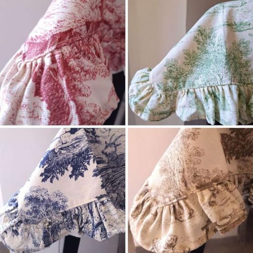 RICAMI FIORENTINI BALDI Set mit 6 Servietten 40 x 40 cm Baumwolle 100 % TOILE DE JOUY gerader Saum. Hergestellt in der Toskana (6 Servietten gerader Saum) von RICAMI FIORENTINI BALDI