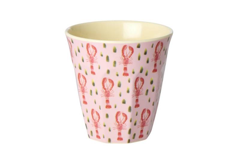 RICE A/S Becher Rice Melaminbecher Blumen Pink Lobster Hummer Print Medium RICE A/S Becher Rice Melaminbecher Blumen Pink Lobster Hummer Print Medium von RICE A/S