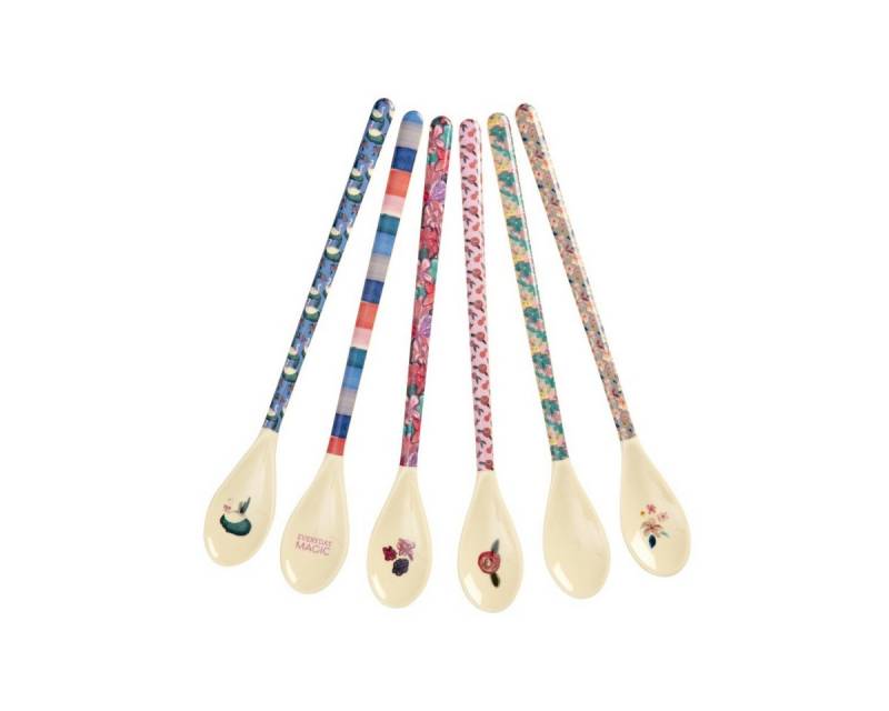 RICE A/S Kaffeelöffel Melamin Latte Löffel Set 6-teilig bunte Motive RICE A/S Kaffeelöffel Melamin Latte Löffel Set 6-teilig bunte Motive von RICE A/S