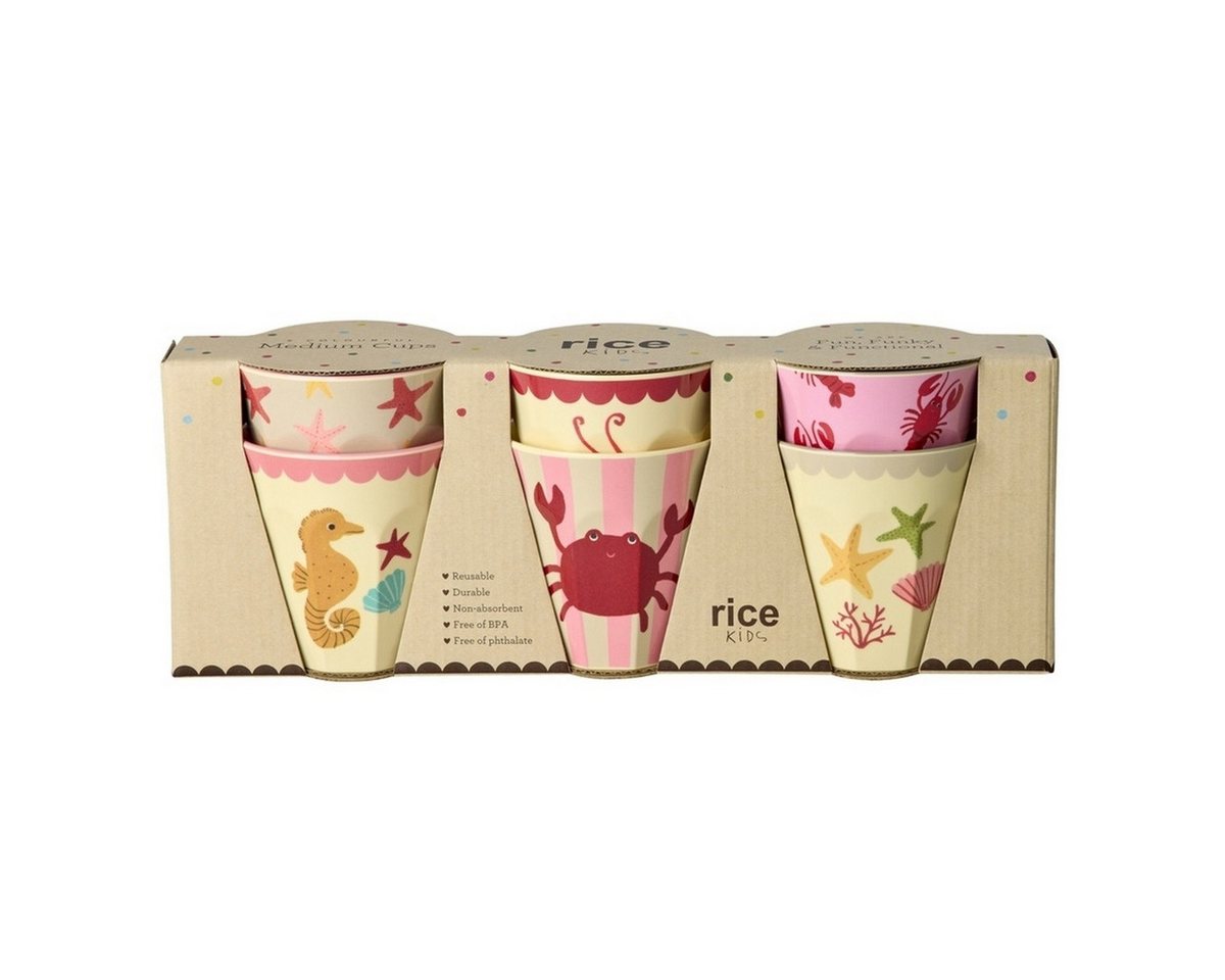RICE A/S Kinderbecher Melamin Kinderbecher Set robust 6er Becherset farbenfrohes Design RICE A/S Kinderbecher Melamin Kinderbecher Set robust 6er Becherset farbenfrohes Design von RICE A/S