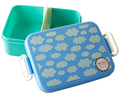 RICE Lunchbox mit Trenner blau Wolken RICE Lunchbox mit Trenner blau Wolken von Rice