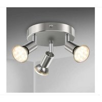 Badezimmer Deckenleuchte LED Beleuchtung Badezimmer Deckenlampe Chrom 3 verstellbare Strahler IP44 GU10 blau von RICEEL
