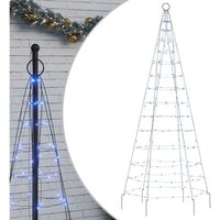 Bonnevie - LED-Weihnachtsbaum für Fahnenmast 200 LEDs Blau 180 cm vidaXL815057 von BONNEVIE