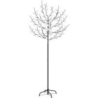 VidaXL Weihnachtsbaum 200 LEDs Kaltweißes Licht Kirschblüten 180 cm von RICEEL