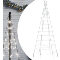 Riceel - vidaXL LED-Weihnachtsbaum für Fahnenmast 200 LEDs Kaltweiß 180 cm von RICEEL