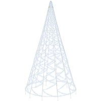 VidaXL LED-Weihnachtsbaum für Fahnenmast Kaltweiß 3000 LEDs 800 cm von RICEEL