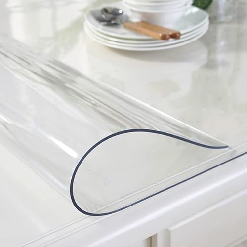 PVC Tischfolie Tischschutz Glasklar Transparent Tischdecke Tischschutz 60cm Breit Länge wählbar (60x200cm + Toleranz) von RICELLO Home