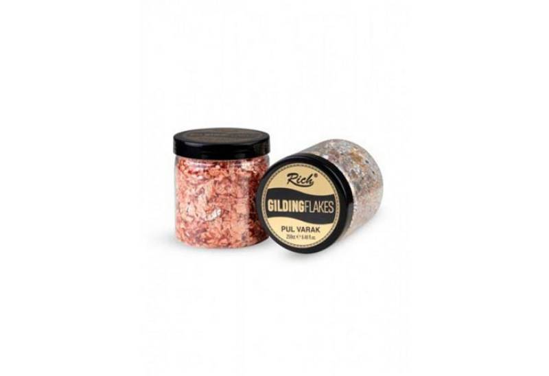 RICH Bastelfarbe Rich Gilding Flakes Metallic Deko-Flocken - 250 ml von RICH