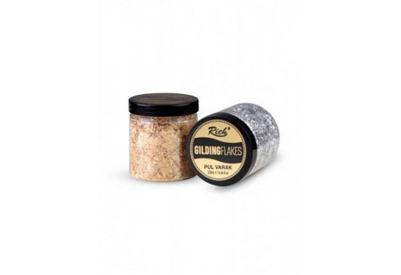 RICH Bastelfarbe Rich Gilding Flakes Metallic Deko-Flocken - 250 ml von RICH