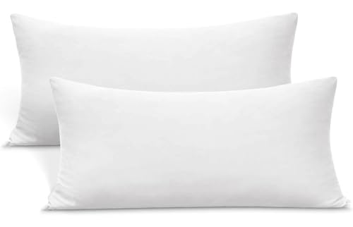 RICHAIR – Kissenschutz 40 x 80 cm, 2er-Set, wasserdicht – Hotelverschluss – atmungsaktiv und gegen Bettwanzen und Hausstaubmilben – weißer Polyester-Kissenschutz von RICHAIR