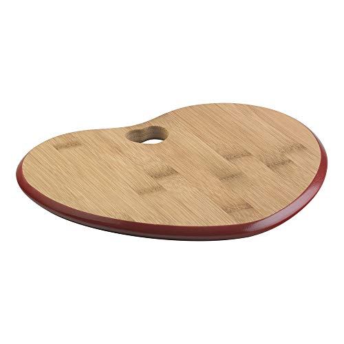 RICHARDSON SHEFFIELD SINCE 1839 Amore Schneidebrett Herzform, 37,5 x 19 x 1,9 cm, Holzbrett Küche, Cutting Board, Brettchen, Brotzeit, Bambus-Holz, Braun/Rot von RICHARDSON SHEFFIELD