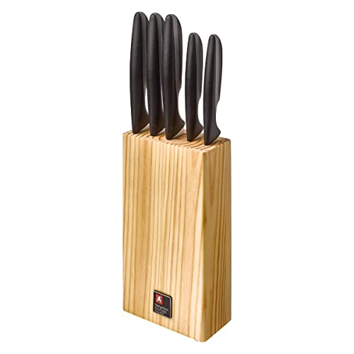 Richardson Sheffield CITY Messerblock mit Messerset 5-teilig | Brotmesser, Fleischmesser, Allzweckmesser, Kochmesser, Küchenmesser | Messer Spülmaschinengeeignet von RICHARDSON SHEFFIELD