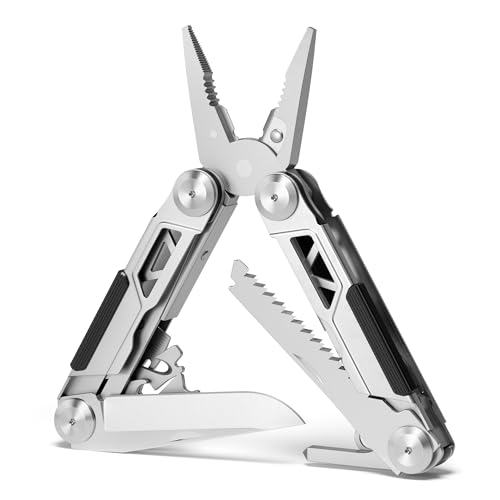EXOTOOL 24+ | 24 Funktionen | Multitool mit Safety-Lock Verriegelung | Aus hochwertigem matt gestrahltem Edelstahl | Sicher arretierbares Multitool Werkzeug inkl. Gürteltasche EXOTOOL 24+ | 24 Funktionen | Multitool mit Safety-Lock Verriegelung | Aus hochwertigem matt gestrahltem Edelstahl | Sicher arretierbares Multitool Werkzeug inkl. Gürteltasche von RICHARTZ