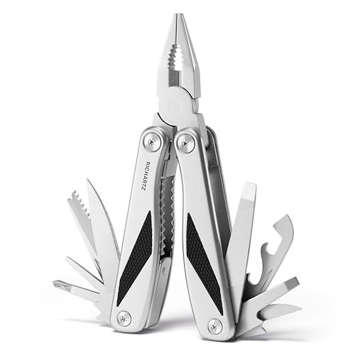 RICHARTZ GRIP tool | Multitool mit 10 Funktionen inkl. Zange & Allzweckklinge | Edelstahlgriffe mit schwarzen Kunststoffeinlagen | Sicher arretierbares Multitool Werkzeug inkl. Gürteltasche RICHARTZ GRIP tool | Multitool mit 10 Funktionen inkl. Zange & Allzweckklinge | Edelstahlgriffe mit schwarzen Kunststoffeinlagen | Sicher arretierbares Multitool Werkzeug inkl. Gürteltasche von RICHARTZ