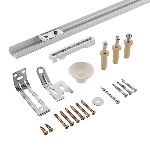 Onward Richelieu 14012WBC Doppelfalttür-Hardware-Kit 24 Zoll (610 mm), Schiene Weiß Zink Beige Finish von RICHELIEU