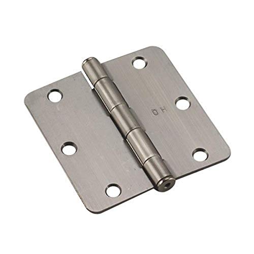 Richelieu Hardware - 2821ANB - Box of 2 - Traditional - Full Mortise Butt Hinge - Rounded Edges - Antique Nickel Finish von RICHELIEU