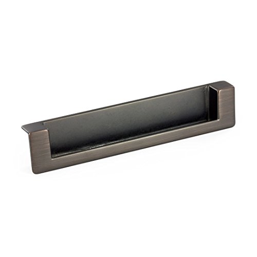 Richelieu Hardware BP897128BORB Schrank- und Schubladengriff für Küche, Bad und Möbel, 128 mm, gebürstete ölgeriebene Bronze, modern, 128 mm von RICHELIEU