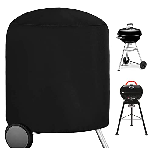 RICHIE Runde Grillabdeckung, Grill Abdeckhaube wasserdichte und Robuste, BBQ Abdeckhaube Gasgrill 73x71cm, Heavy Duty 420D Gas Grill Abdeckungen mit Kordelzug Schnur, Winddicht, UV- und Wasserdicht von RICHIE