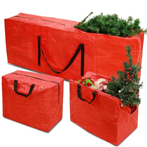 RICHIE 9 FT Christmas Tree Storage Bag - Heavy Duty Large Christmas Tree Bag, Xmas Tree Decorations Bag Waterproof Durable with Reinforced Handles & Zipper, Easy to Fold, 155x38x53cm DHCSB-155-46RD RICHIE 9 FT Christmas Tree Storage Bag - Heavy Duty Large Christmas Tree Bag, Xmas Tree Decorations Bag Waterproof Durable with Reinforced Handles & Zipper, Easy to Fold, 155x38x53cm DHCSB-155-46RD von RICHIE