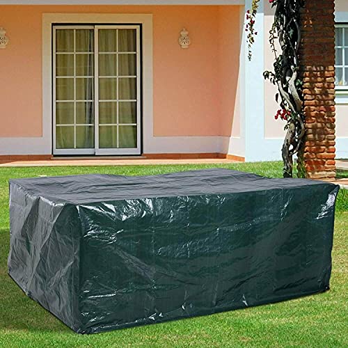 RICHIE Abdeckung für Gartenmöbel wasserdichte Schutzhülle Anti-UV Abdeckplane Atmungsaktiv Polyethylen für Gartentische Terrassenmöbel Rechteckig (Grün 170x95x70cm) von RICHIE