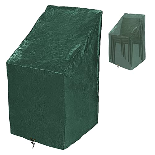 RICHIE Gartenstuhl-Abdeckung, Outdoor-Terrassenstuhl, wasserdichte Abdeckung Zur Aufbewahrung, Garten-Stapelstuhl-Abdeckung, 65 x 65 x 80/120 cm, UV-Schutz, Grüne Polyethylen-Möbelabdeckung RICHIE Gartenstuhl-Abdeckung, Outdoor-Terrassenstuhl, wasserdichte Abdeckung Zur Aufbewahrung, Garten-Stapelstuhl-Abdeckung, 65 x 65 x 80/120 cm, UV-Schutz, Grüne Polyethylen-Möbelabdeckung von RICHIE