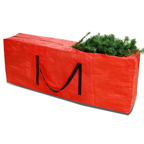 RICHIE Künstlicher Weihnachtsbaum Aufbewahrungstasche für 2,7m Tannenbaum, Aufbewahrungstasche für Weihnachtsbaum, praktisch zur Aufbewahrung von Weihnachtsbäumen, Einfache Transport (Rot) von RICHIE