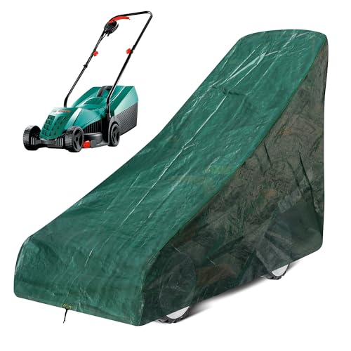 RICHIE Rasenmäherabdeckung, Outdoor-Rasenmäherabdeckung, wasserdicht, mit Verstellbarer Saumschnur, Winddicht, Push-Rasenmäherabdeckung, Anti-UV (140 x 56 x 103 cm, L x B von RICHIE