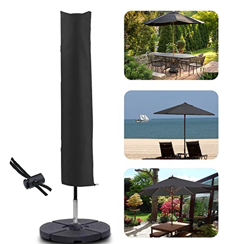 Sonnenschirmhülle Terrassenschirm Abdeckungen für Sonnenschirm 153x30x30cm Wasserdicht Reißfest 600D Oxford PVC Beschichtung Schwarz von RICHIE