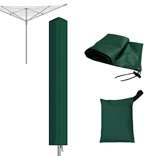 RICHIE Wäschespinne Abdeckung Wasserdicht Mit Reißverschluss 16x16x180cm Winddicht Grün von RICHIE