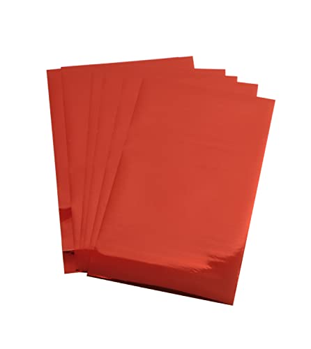 Rico Design Paper Poetry Transferfolie 15,1x9cm in vielen Farben 3D-Optik inkl. Anleitung 6 Blatt Transferpapier farbig Folie Rot von Rico Design
