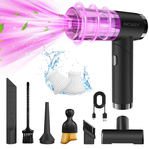 RICOKEY Handstaubsauger Akku Kabellos 9000Pa USB Aufladbar 6000mAh Autostaubsauger Tragbar Mini Staubsauger mit Waschbar HEPA-Filter, Handsauger Staubsauger für Auto, Haus, Tierhaare RICOKEY Handstaubsauger Akku Kabellos 9000Pa USB Aufladbar 6000mAh Autostaubsauger Tragbar Mini Staubsauger mit Waschbar HEPA-Filter, Handsauger Staubsauger für Auto, Haus, Tierhaare von RICOKEY