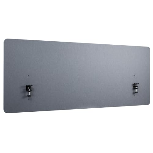 RICOO Akustik Trennwand für Schreibtisch 150 x 60 x 2 cm Filz Grau Büro ZAP1560-G Home Office Pinnwand Schall und Sichtschutz von RICOO