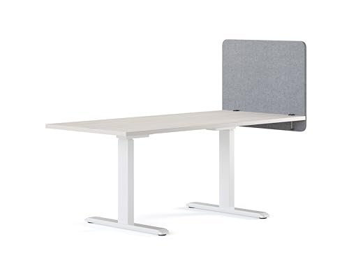 RICOO Akustik Trennwand für Schreibtisch ZAP0760-G 75 x 60 x 2 cm Filz Grau Büro Home Office Pinnwand Schall und Sichtschutz von RICOO
