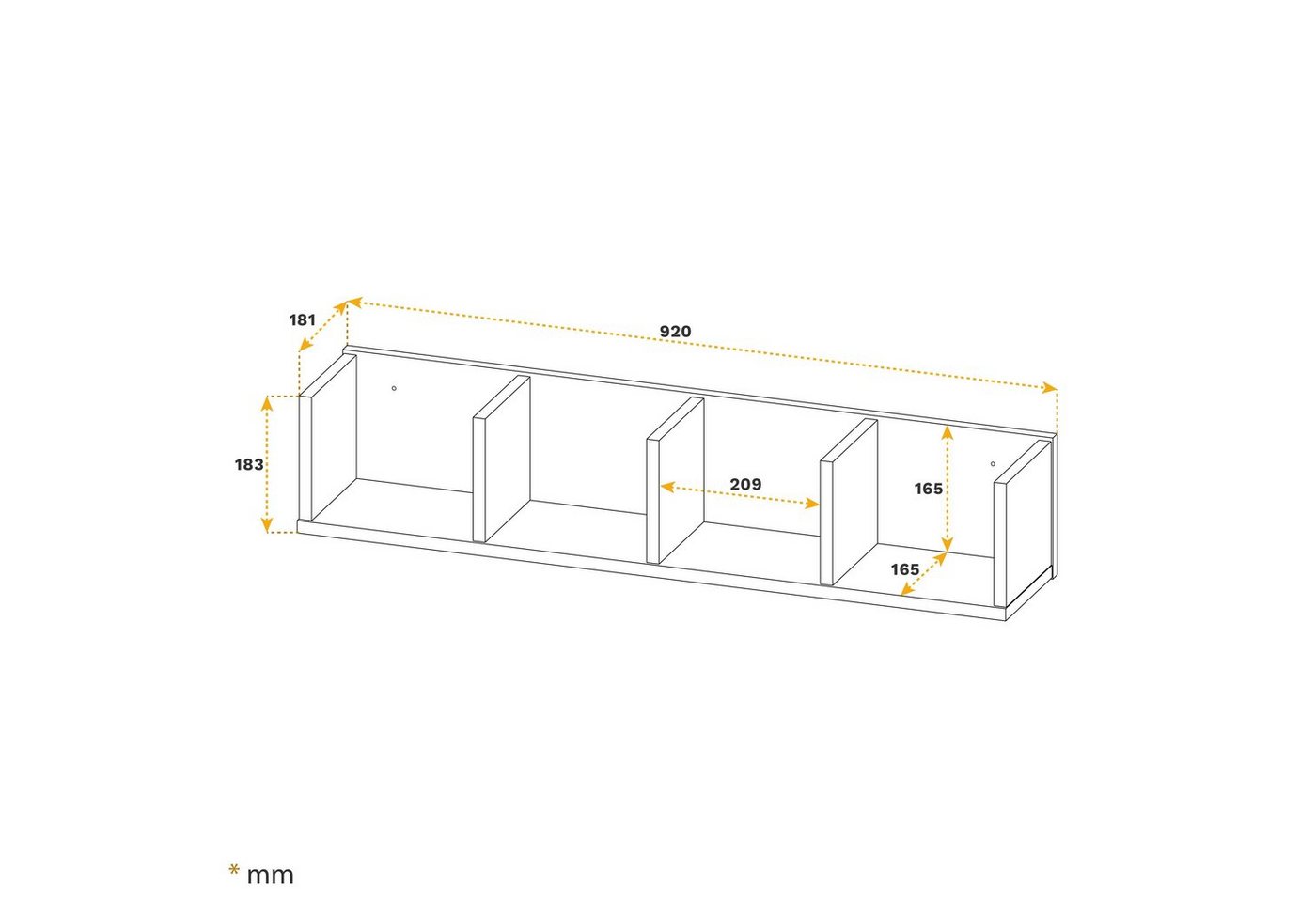 RICOO Bücherregal WM016-BG, 1-tlg., hängendes Wandregal Hängeregal Schweberegal Wand Bücher CD Regal RICOO Bücherregal WM016-BG, 1-tlg., hängendes Wandregal Hängeregal Schweberegal Wand Bücher CD Regal von RICOO