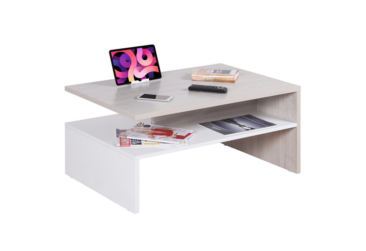 RICOO Couchtisch WM080-W-EP, Sofatisch Stauraum Wohnzimmer Tisch Beistelltisch Ablage Kaffeetisch RICOO Couchtisch WM080-W-EP, Sofatisch Stauraum Wohnzimmer Tisch Beistelltisch Ablage Kaffeetisch von RICOO