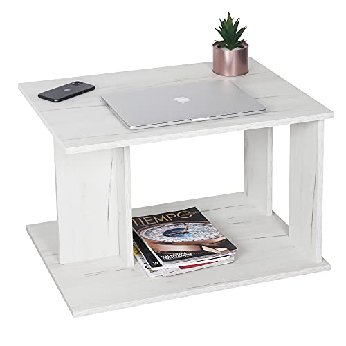 RICOO Couchtisch mit Stauraum Wohnzimmertisch Holz WM093-EP Coffee Table 69 x 44,5 x 50 cm Tisch Wohnzimmer Sofatisch klein Couch Eiche-Picard von RICOO