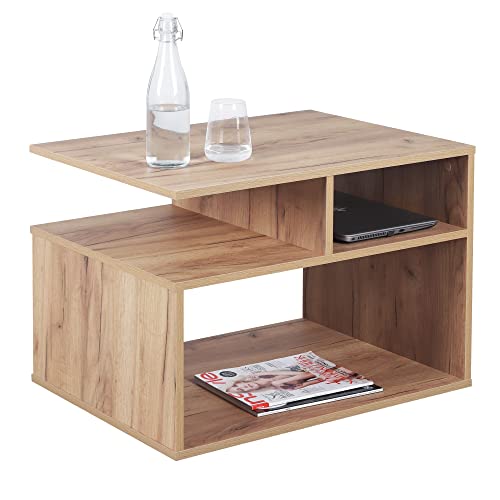 RICOO Couchtisch mit Stauraum Wohnzimmertisch Holz WM095-EG Coffee Table 69 x 50 x 50 cm Tisch Wohnzimmer Sofatisch klein Couch Tisch Eiche-Gold RICOO Couchtisch mit Stauraum Wohnzimmertisch Holz WM095-EG Coffee Table 69 x 50 x 50 cm Tisch Wohnzimmer Sofatisch klein Couch Tisch Eiche-Gold von RICOO