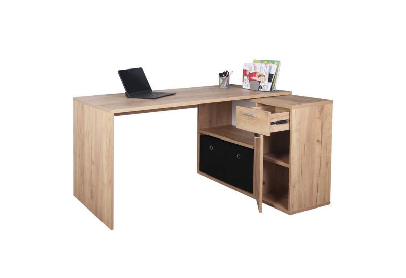 RICOO Eckschreibtisch WM083-EG, Schreibtisch Bürotisch Ecke für Kinder & Erwachsene klein in L Form von RICOO