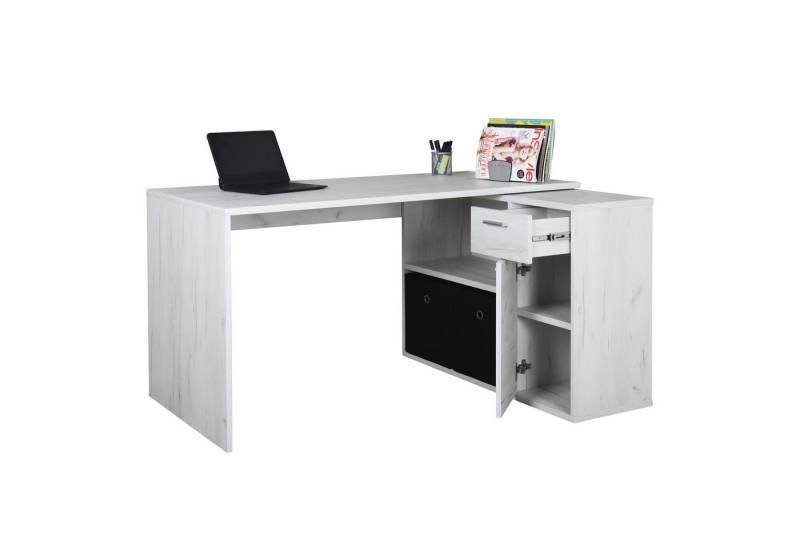 RICOO Eckschreibtisch WM083-EP, Schreibtisch Bürotisch Ecke für Kinder & Erwachsene klein in L Form von RICOO