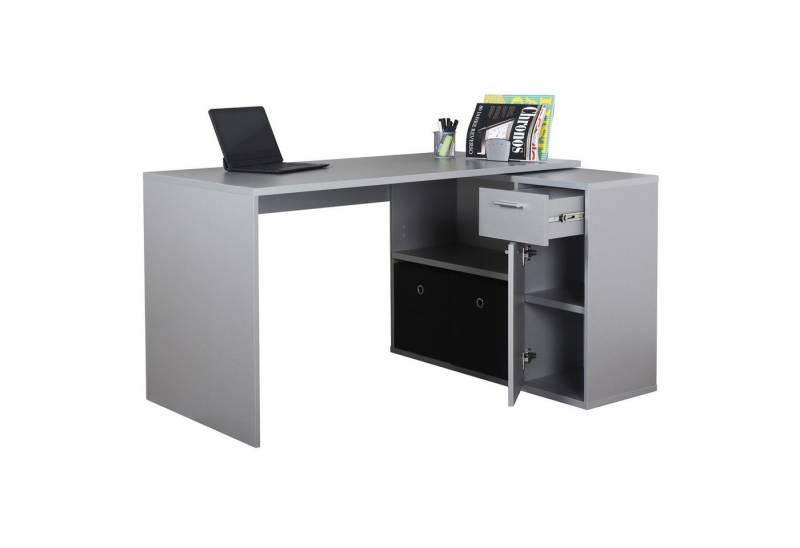 RICOO Eckschreibtisch WM083-PL, Schreibtisch Bürotisch Ecke für Kinder & Erwachsene klein in L Form von RICOO