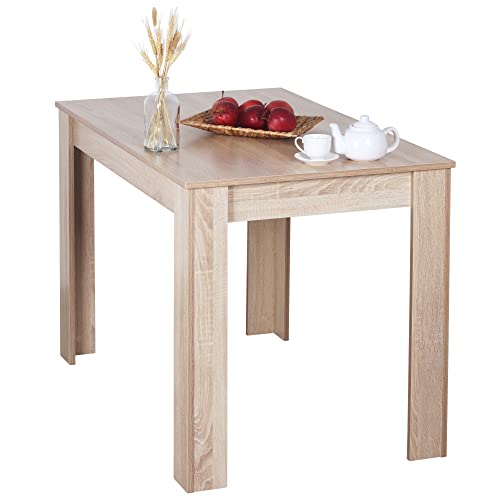 RICOO Esstisch klein 110 x 75 x 68 cm Küchentisch Esszimmertisch WM088-ES Eiche Sonoma Braun von RICOO
