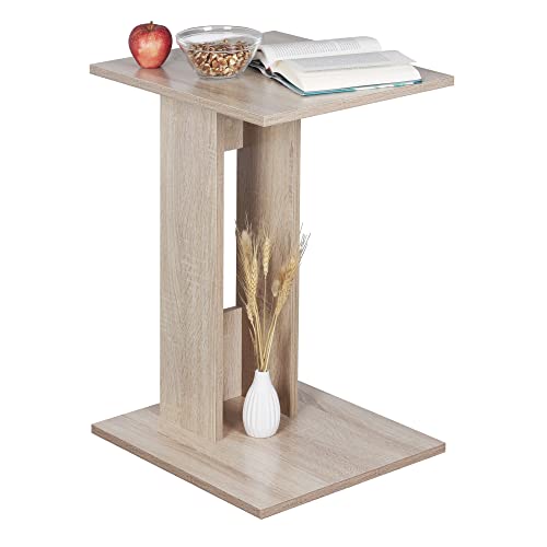 RICOO Kleiner Beistelltisch Holz 40 x 62 x 45 cm Couchtisch klein in Eiche Sonoma Braun – WM043-ES, Konsolentisch, Wohnzimmertisch für Couch, Kleiner Tisch, Mini Tisch klein, Sofatisch in C-Form RICOO Kleiner Beistelltisch Holz 40 x 62 x 45 cm Couchtisch klein in Eiche Sonoma Braun – WM043-ES, Konsolentisch, Wohnzimmertisch für Couch, Kleiner Tisch, Mini Tisch klein, Sofatisch in C-Form von RICOO