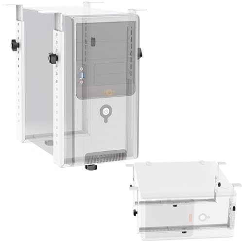 RICOO PC Halterung unter Schreibtisch Verstellbar Computerhalterung für Untertisch TRH02-W Computer Rechner Aufhängung Tischhalterung bis 35Kg Unterbau Halter Regal Server Rack Big Tower Gehäuse Weiss RICOO PC Halterung unter Schreibtisch Verstellbar Computerhalterung für Untertisch TRH02-W Computer Rechner Aufhängung Tischhalterung bis 35Kg Unterbau Halter Regal Server Rack Big Tower Gehäuse Weiss von RICOO