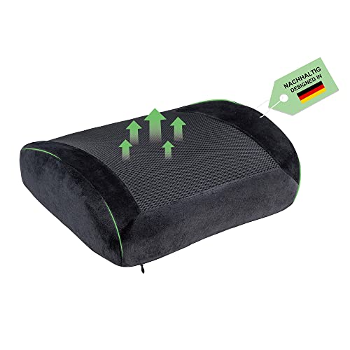 RICOO Ergonomisches Lendenkissen Kissen für den Rücken Lendenwirbelstütze Orthopädisch für Bürostuhl Stuhlkissen gegen Rückenschmerzen SK-R0110 Sitzauflage Entlastung Schaumstoff Memory Foam von RICOO