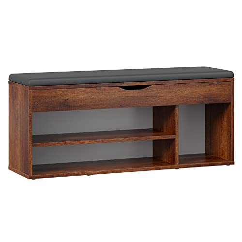 RICOO Schuhbank mit Sitzfläche 104x49x30cm Pressholz Braun Schuhregal mit Sitzbank mit Stauraum WM034-EC-A Schuhschrank mit Sitzbank Schuhregal mit Sitzfläche Aufklappbar Sitzbänke & Truhen Flur RICOO Schuhbank mit Sitzfläche 104x49x30cm Pressholz Braun Schuhregal mit Sitzbank mit Stauraum WM034-EC-A Schuhschrank mit Sitzbank Schuhregal mit Sitzfläche Aufklappbar Sitzbänke & Truhen Flur von RICOO