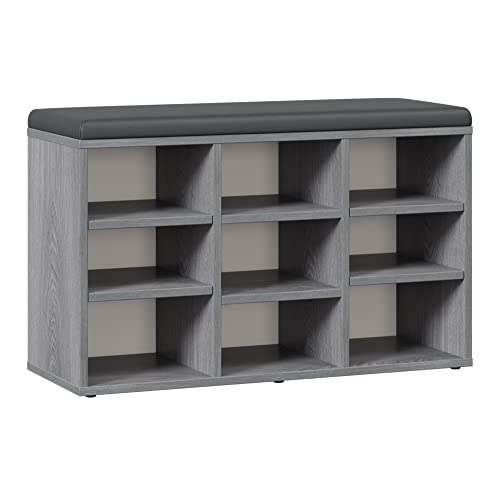 RICOO Schuhbank mit Sitzfläche & Stauraum 79x49x30cm Pressholz Eiche Grau, Schuhregal mit Sitzkissen WM035-EH-A, Schuhschrank mit Sitzbank Bank mit Schuhablage Garderobenbank Sitzbänke & Truhen RICOO Schuhbank mit Sitzfläche & Stauraum 79x49x30cm Pressholz Eiche Grau, Schuhregal mit Sitzkissen WM035-EH-A, Schuhschrank mit Sitzbank Bank mit Schuhablage Garderobenbank Sitzbänke & Truhen von RICOO