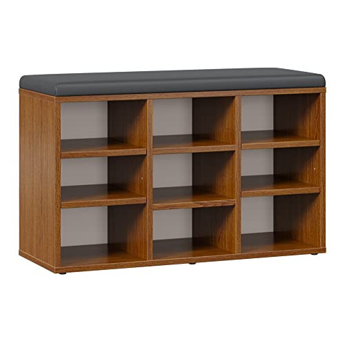 RICOO Schuhbank mit Sitzfläche & Stauraum 79x49x30cm Pressholz Eiche Rustikal, Schuhregal mit Sitzkissen WM035-ER-A Schuhschrank mit Sitzbank Bank mit Schuhablage Garderobenbank Sitzbänke & Truhen RICOO Schuhbank mit Sitzfläche & Stauraum 79x49x30cm Pressholz Eiche Rustikal, Schuhregal mit Sitzkissen WM035-ER-A Schuhschrank mit Sitzbank Bank mit Schuhablage Garderobenbank Sitzbänke & Truhen von RICOO