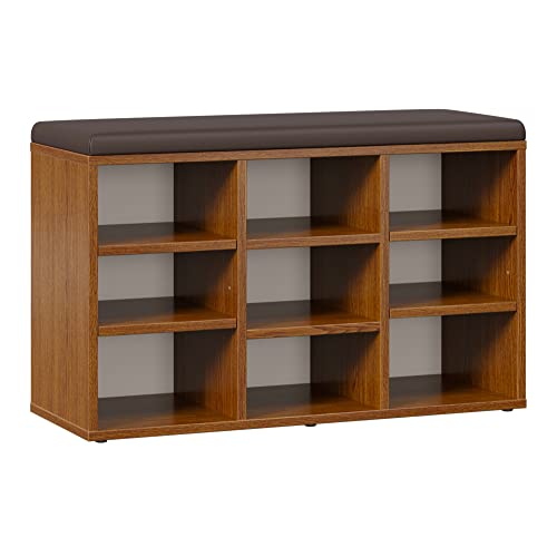 RICOO Schuhbank mit Sitzfläche & Stauraum 79x49x30cm Pressholz Eiche Rustikal, Schuhregal mit Sitzkissen WM035-ER-B Schuhschrank mit Sitzbank Bank mit Schuhablage Garderobenbank Sitzbänke & Truhen RICOO Schuhbank mit Sitzfläche & Stauraum 79x49x30cm Pressholz Eiche Rustikal, Schuhregal mit Sitzkissen WM035-ER-B Schuhschrank mit Sitzbank Bank mit Schuhablage Garderobenbank Sitzbänke & Truhen von RICOO