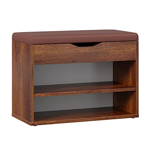 RICOO Schuhbank mit Sitzfläche & Stauraum Aufklappbar 60x42x30cm Braun Pressholz, Schuhregal WM032-EC-B Schuhschrank mit Sitzbank Flur Bank mit Schuhablage Garderobenbank Sitzbänke & Truhen RICOO Schuhbank mit Sitzfläche & Stauraum Aufklappbar 60x42x30cm Braun Pressholz, Schuhregal WM032-EC-B Schuhschrank mit Sitzbank Flur Bank mit Schuhablage Garderobenbank Sitzbänke & Truhen von RICOO